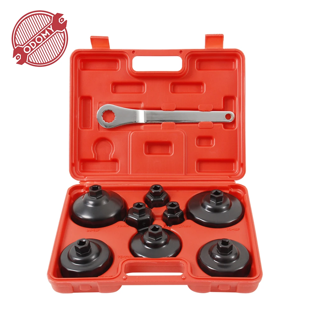 

Odomy 9PCS Oil Filter Wrench Kit Cap Engine Tool Remover for Auto Motorcycle Aluminum Alloy