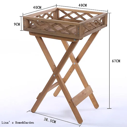 Knock Down Side Table Creative Vintage Farm Fir Wood Tray Top