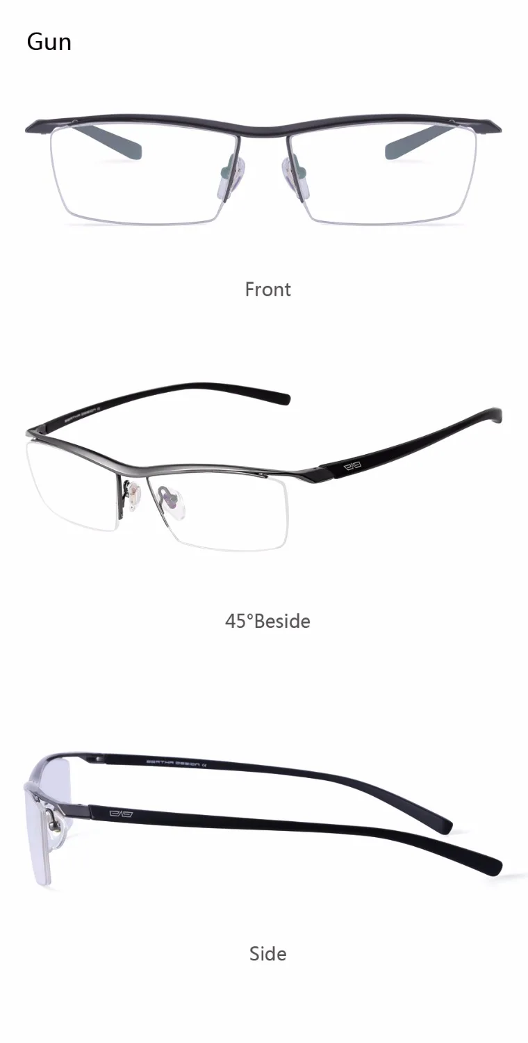 CAPONI, мужские очки в оптической оправе, квадратная оправа для очков по рецепту, Ультралегкая титановая оправа без оправы, деловые очки J8189
