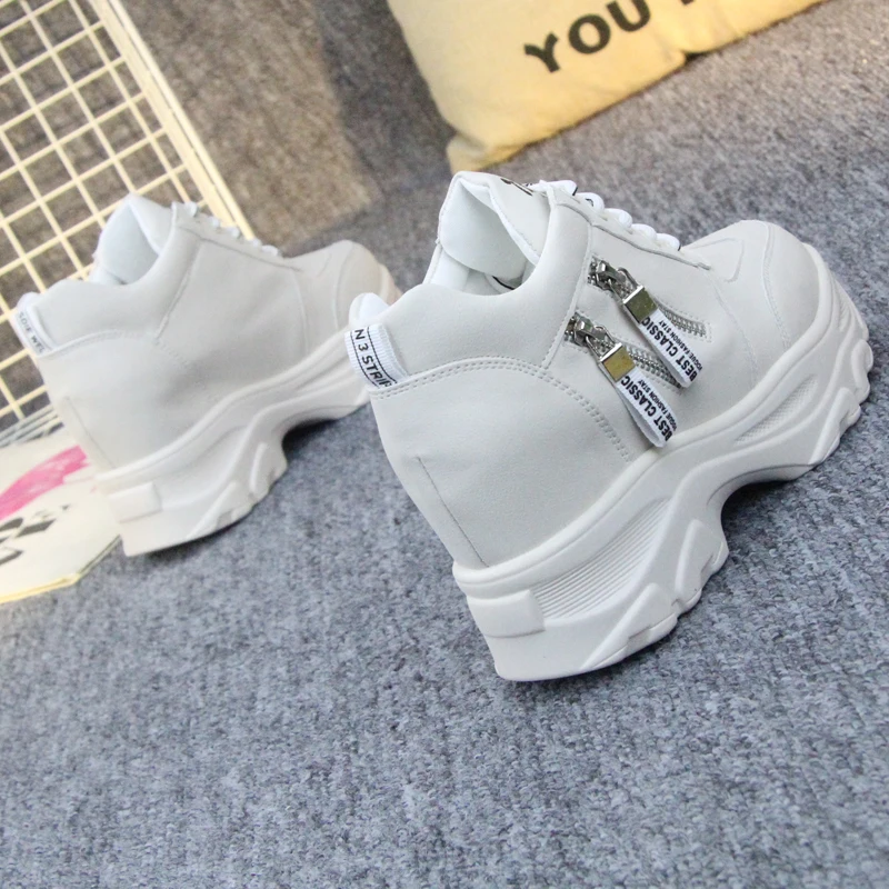 

Increased shoes female 2019 spring new Korean version of the wild women's shoes 10cm flat shoes women