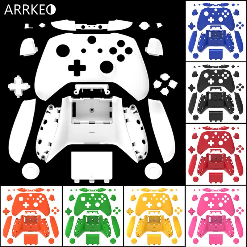 

ARRKEO Matte Full Custom Replacement Shell Case Cover Buttons Mod Kit For Microsoft Xbox One S Slim Wireless Controller Gamepad