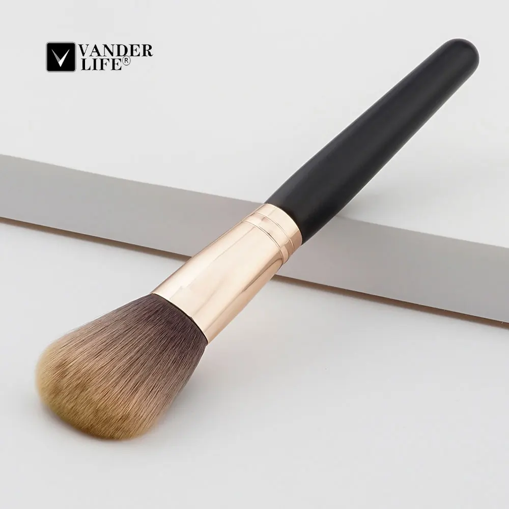 1Pcs Foundation Brushes Soft Fiber Wood Handle Powder Blush Brush Face