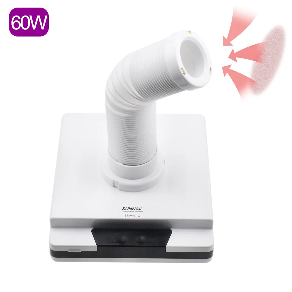 New 60W Strong Nail Dust Collector Suction Dust Cleaner Retractable Elbow Design Fan Nail Vacuum Cleaner Vacuum Cleaner