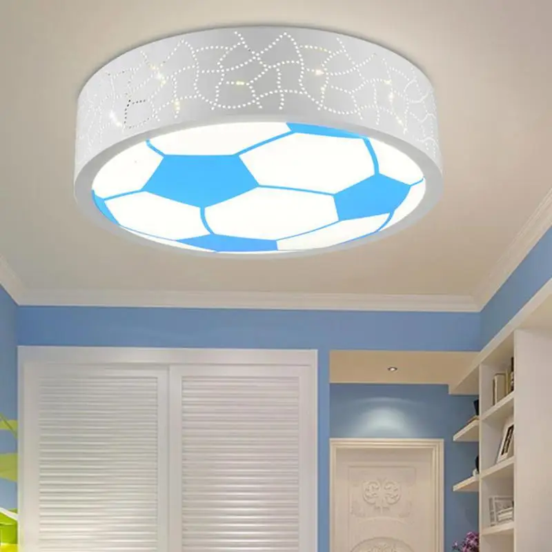 

Lovely Circular Soccer Ceiling Lamp Simple Fashion Children's Room Ceiling Lamp Modern Circular Bedroom Football Lamp 40cm N1516