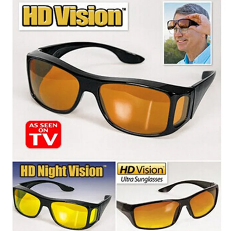 

New HD Vision Glasses Over Wrap Arounds Sunglasses Men Night Driving UV400 Protective Eyewear Goggles Driver Safety Sun Glasses