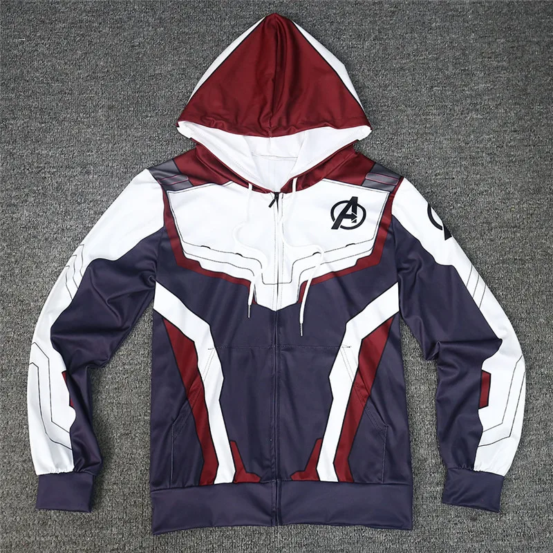 2019 New Avengers Endgame Quantum Realm Sweatshirt Jacket 3D Printed Hooded Casual Coat Jacket Advanced Tech Hoodie Cosplay