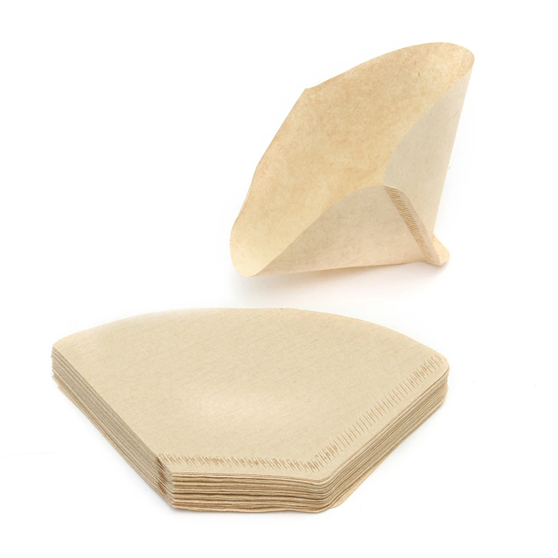 

40pcs/Set Hand-poured No.101 Coffee Paper Filter Durable Hand Drip Folded for Filter Bowl Drip Coffee Machine Kitchen Cafe Tool