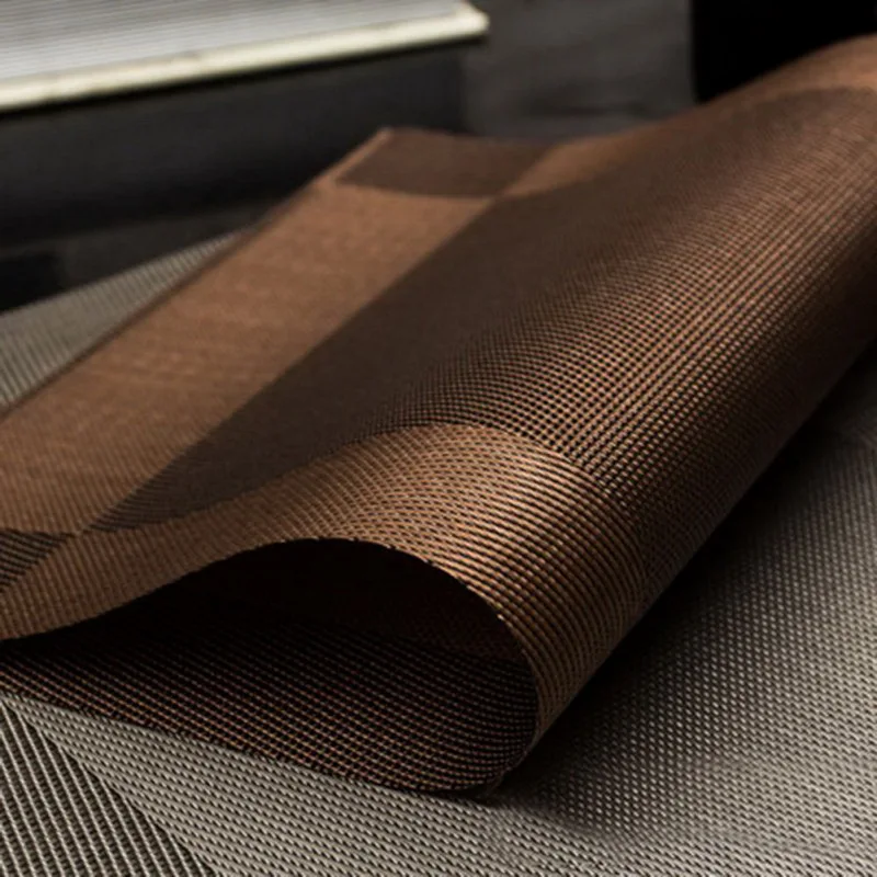 الأزياء Pvc طاولة طعام حصيرة 4 قطعة/الوحدة تحديد الموقع منصات سادة عاء الوقايات طاولة مقاومة للمياه القماش سادة مقاومة للإنزلاق