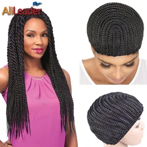 Super Elastic Cornrow Cap For Weaving Crochet Braided Wig Caps For Making Wigs Top Quality Braid Cap Wig Net Black Color 1PC