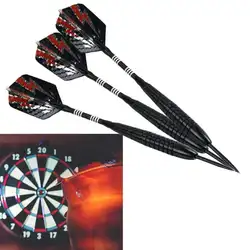 23 г 3 шт Сталь Безопасный Dart с мягким наконечником Indoor спортивные дротики с черным полет для игры игра в помещении