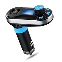 BT66 wireless Car Multifunction Bluetooth Handsfree FM Transmitter MP3 player sliver