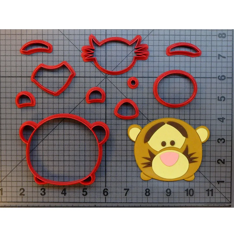 

Cartoon character Tigger Tsum Cookie Cutter Fondant Mould Made 3D Printed Tigger Cookie Cutter Set Cake Decorating Tools