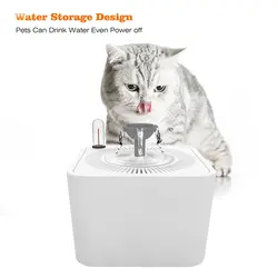 Электрический водяной фонтан для собак, автоматический цикл с фильтром 2L, водяной фонтан для кошек 2 Вт, насос для кошек, собак, для