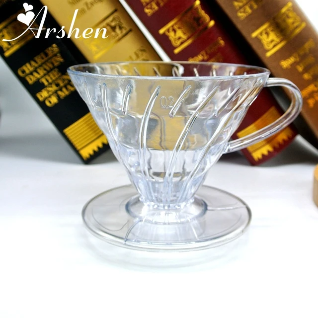 Best Price Arshen Handy 2/4 Cups Plastic Coffee Dripper Heat-Resistant Barista Percolators Home Office Kitchen Tea Coffee Tools Coffeeware
