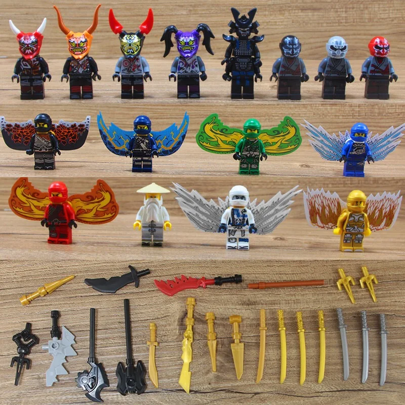 2018 новые Legoing Ninjago фигурки маски Wu KAI JAY Lloyd Cole Zane Jade Princess SONS OF GARMADON строительные