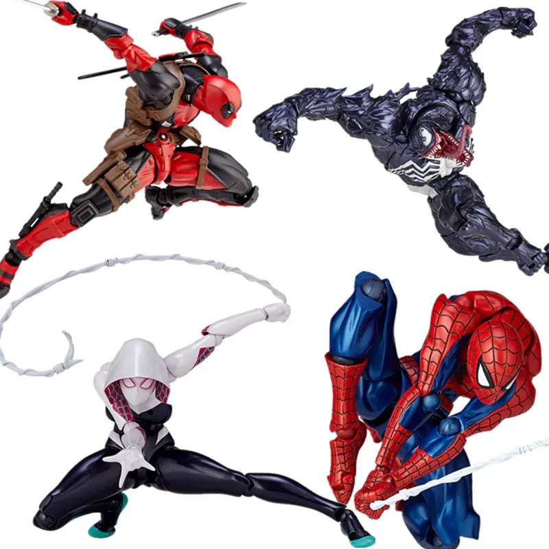 Aliexpress.com : Buy Deadpool Action Figure 160mm Spiderman Venom ... - DeaDpool Action Figure 160mm SpiDerman Venom Revoltech Series Anime DeaDpool SpiDerman Venom Collectible MoDel Doll Toy
