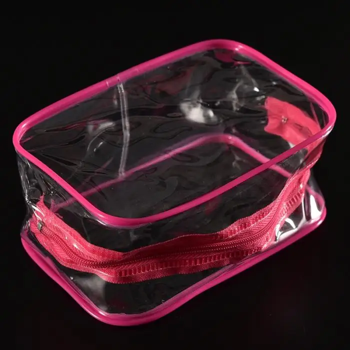 New Arrival New Transparent Cosmetic Travel Bag Women Makeup Organizer PVC Washing Bags Zipper Pouch