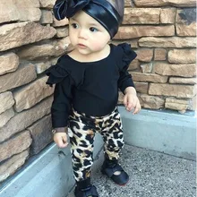 Новинка года; одежда для маленьких девочек; хлопковая одежда для новорожденных; футболка с длинными рукавами и брюки; комплекты из двух предметов для младенцев; детская одежда