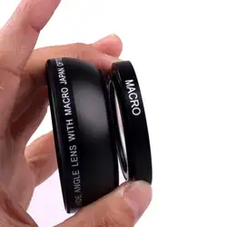 Черный 49 мм 0.45x Широкий формат Камера объектив с макро объектив для sony Alpha NEX-3, NEX-5, NEX-5N для sony Alpha A3000 с 18-55 объектива