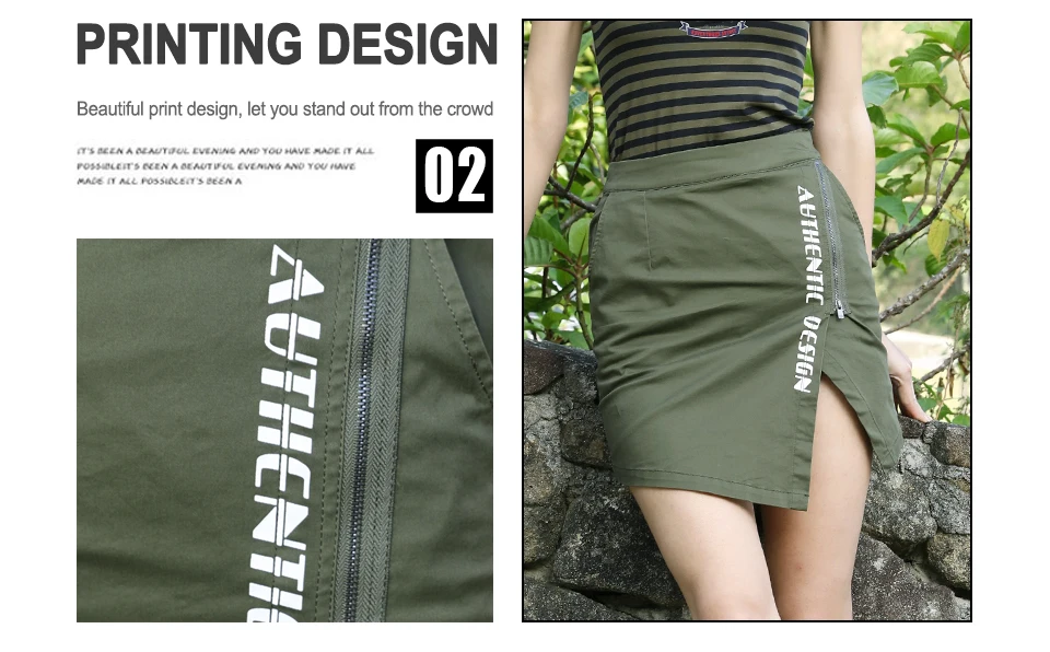 Модные сексуальные летние юбки, юбка на молнии для женщин, военная армейская зеленая короткая юбка, женская короткая хлопковая юбка с карманом для девушек