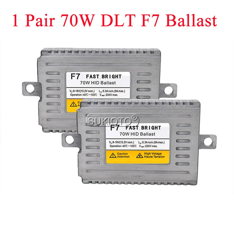 SUKIOTO AC 12V 70W Xenon HID Kit Xenon H7 H1 H3 H11 HB3 HB4 9012 D2H 5500K HID Bulb 70W DLT F7 Fast Bright Ballast Kit Xenon H7 (10)