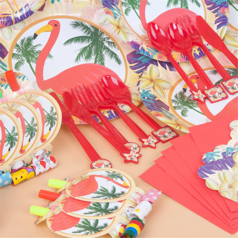 flamingo Disposable Party Tableware04
