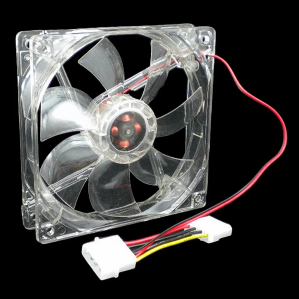 12V 0.20A 80x80x25mm Компьютерный Вентилятор 4 LED бесшумный корпус компьютера охлаждающий