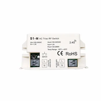 

S1-M AC Triac RF Switchr;Input voltage:100 240VAC; voltage: Output 100-240VAC