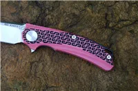STEDEMON BG01 Флиппер складной нож 12C27 лезвие G10 ручка шарикоподшипник шайба Открытый Отдых Охота карманный нож EDC инструменты - Цвет: Pink handle