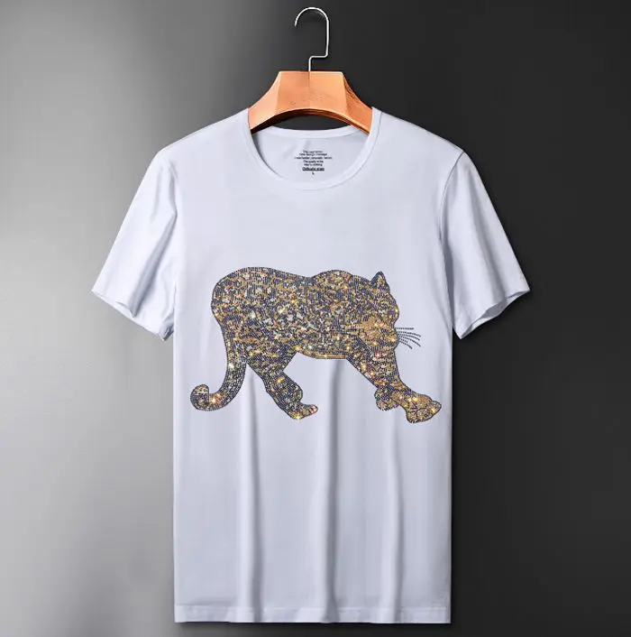 Design de luxo de diamantes camiseta casual