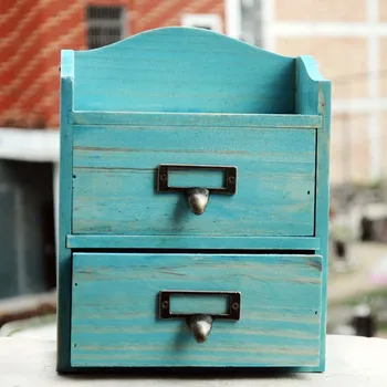 

Handicraft Home Organizer Retro Desktop Wooden Storage Box Jewelry Box Wooden Cosmetic Box Sundries Box Furnishing Articles