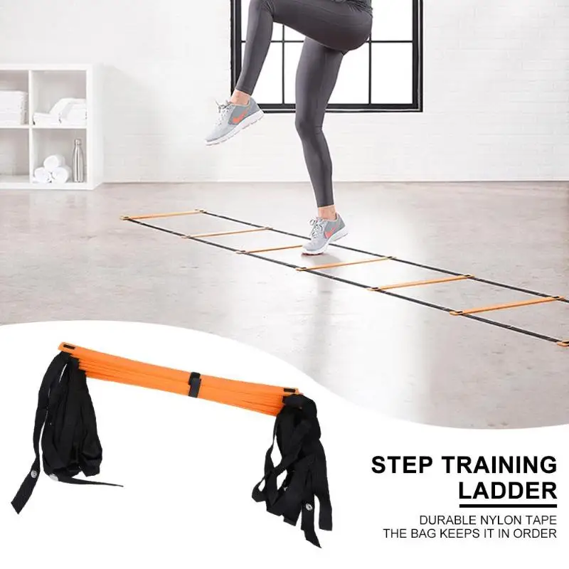 Trans-grade nylon tape training ladder agility stair orange green exercise fitness ladder agility step training equipment