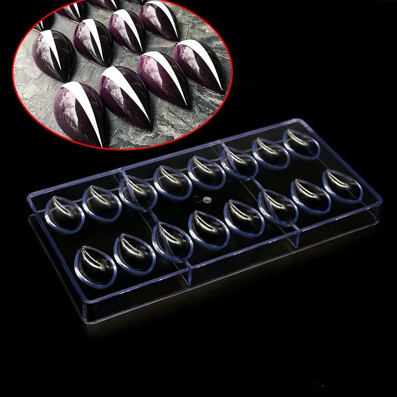 DIY Chocolate Mold 16 With Water Drop Shaped Chocolate Mould Candy Maker Cake Candy PC Chocolate Mould Baking Pastry Tools 1