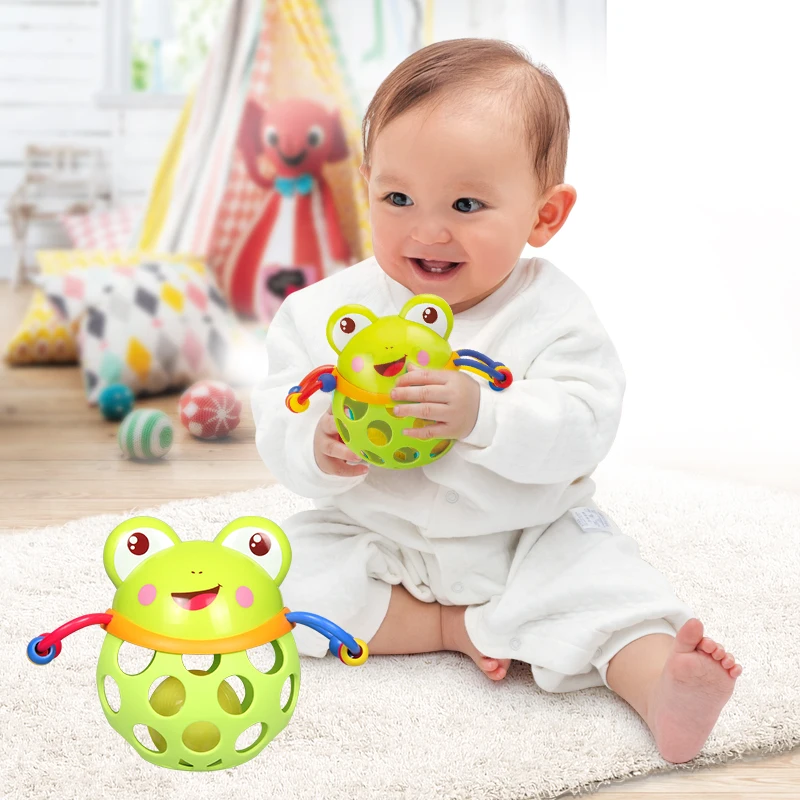 Meibeile Cute Animal Texture Baby Touch Bell Balls Toy Hand Tactile