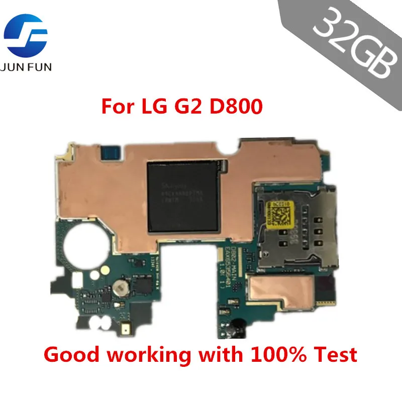 Бренд JUN FUN разблокирована 32 Гб работать для LG G2 D800 материнская плата оригинал