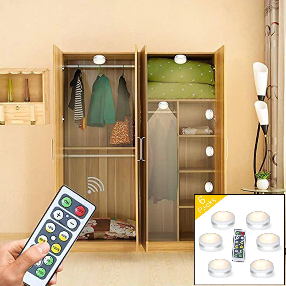 

Party Atmosphere Cupboard Led Neutral Eye Protection Timing Kitchen Puck Lamp Dimmable Indoor Under Cabinet Lights Night