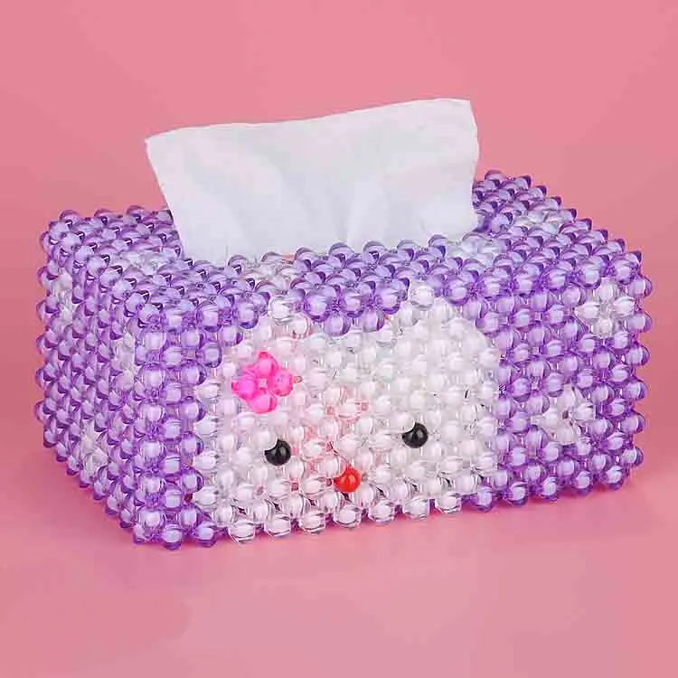 

Creative Handmade Beaded Diy Jewelry Material Pearl Towel Box Carton