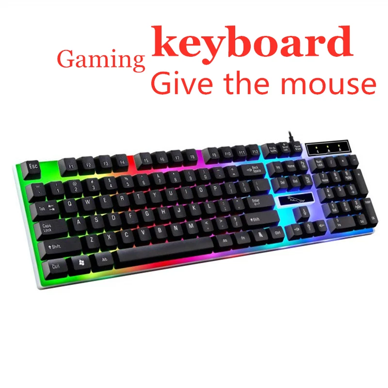 cheap Gaming Keyboard Backlit Mechanical Feeling USB 104 Keycaps USB Wired Professional Gaming Keyboard for PC Desktop Laptop Computer