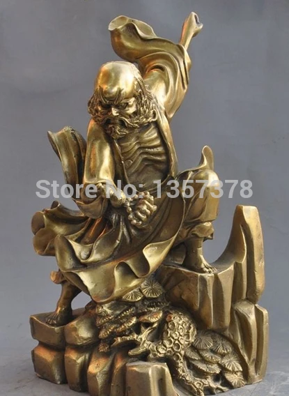 

shitou 00714 china buddhism copper brass Anger Exorcisms DaMo BodhiDharma arhat Buddha Statue