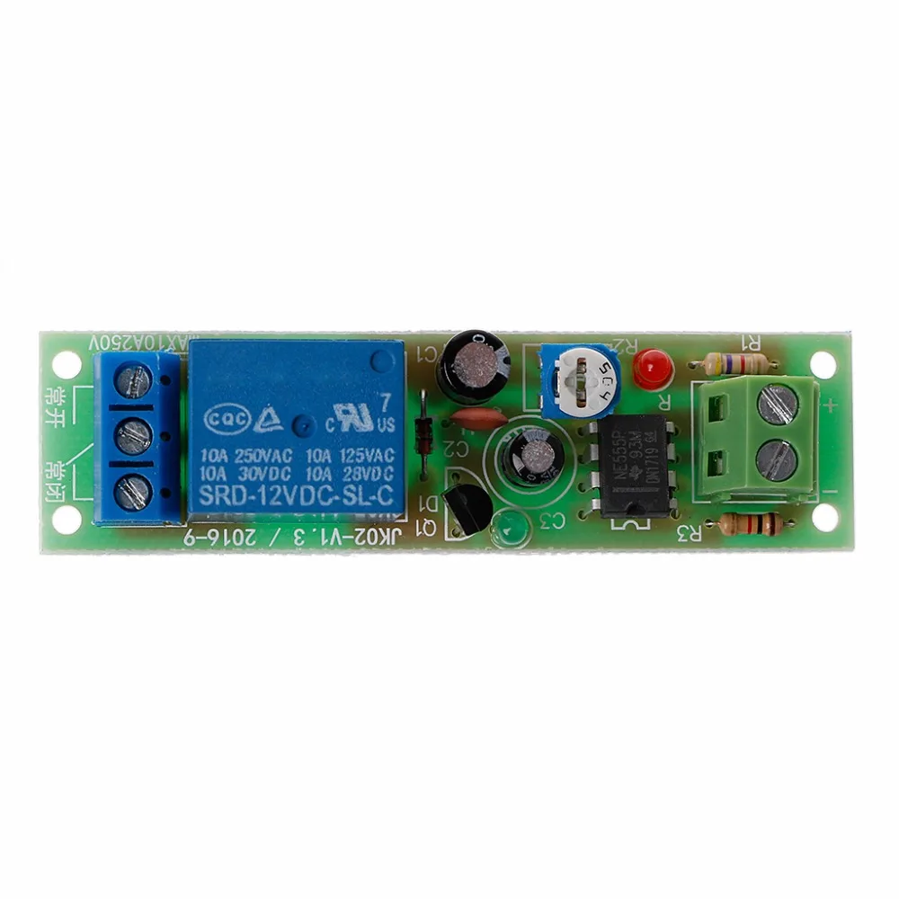 

NE555 Relay DC 5V Timer Adjustable Delay Turn Off ON Switch Time Relay Module