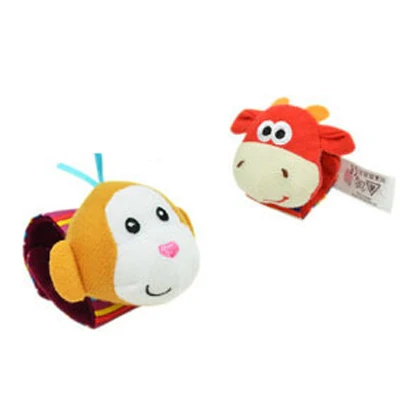 Sozzy Детские погремушки-животные с запястьем с носками Новорожденные игрушки - Цвет: Y