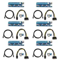 pci express riser card PCIE מיני כדי PCI Express Extender Riser Card PCIE 1X ל 16x חריץ USB3.0 כבל נתונים SATA כדי 6pin Power Supply עבור Bitcoin כרייה (1)