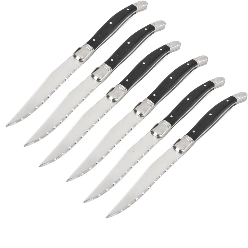 laguiole black wood steak knives