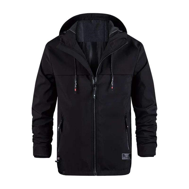 Горные мужские куртки с капюшоном из флиса для улицы, весенние куртки для походов, альпинизма, кемпинга, треккинга, ветровки, мужские пальто, VA382 - Цвет: Black