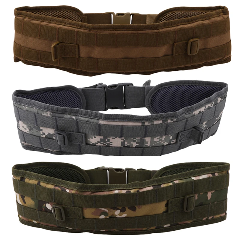 

Tactical Padded Molle Sport Belt Mens Girdle Army Military Airsoft Combat Outer Breathable Universal Outdoor CS Waist Belt