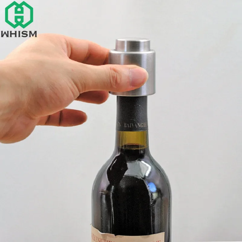 Buy WHISM Stainless Steel Red Wine Bottle Stopper Vacuum Sealed Plug Cap