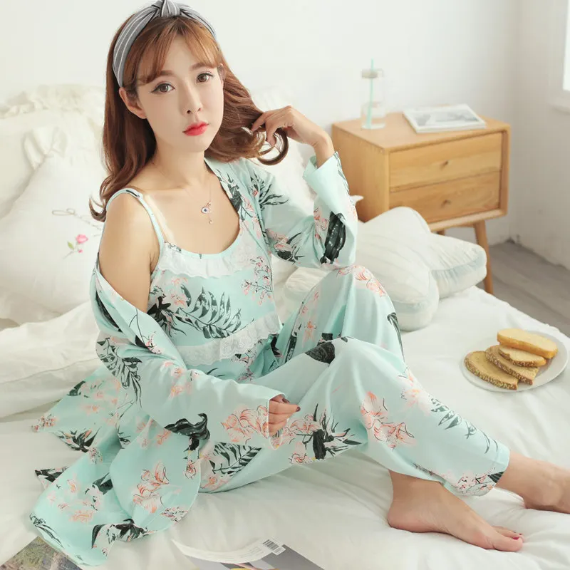 Sexy Printed Floral Cotton Maternity Breastfeeding Sleepwear Autumn Maternity Nursing Pajamas Clothes for Pregnant Women maternity breastfeeding clothes cotton sleepwear nursing pajamas suit pregnanci long sleeve for pregnant women clothes 70m0218