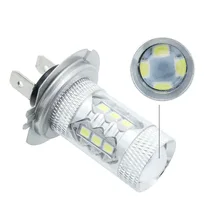 JanDeNing 2 шт. H7 80 Вт 16-SMD 2835 Автомобильный светодиодный противотуманный фонарь дневные ходовые огни лампы для фар 6000 K
