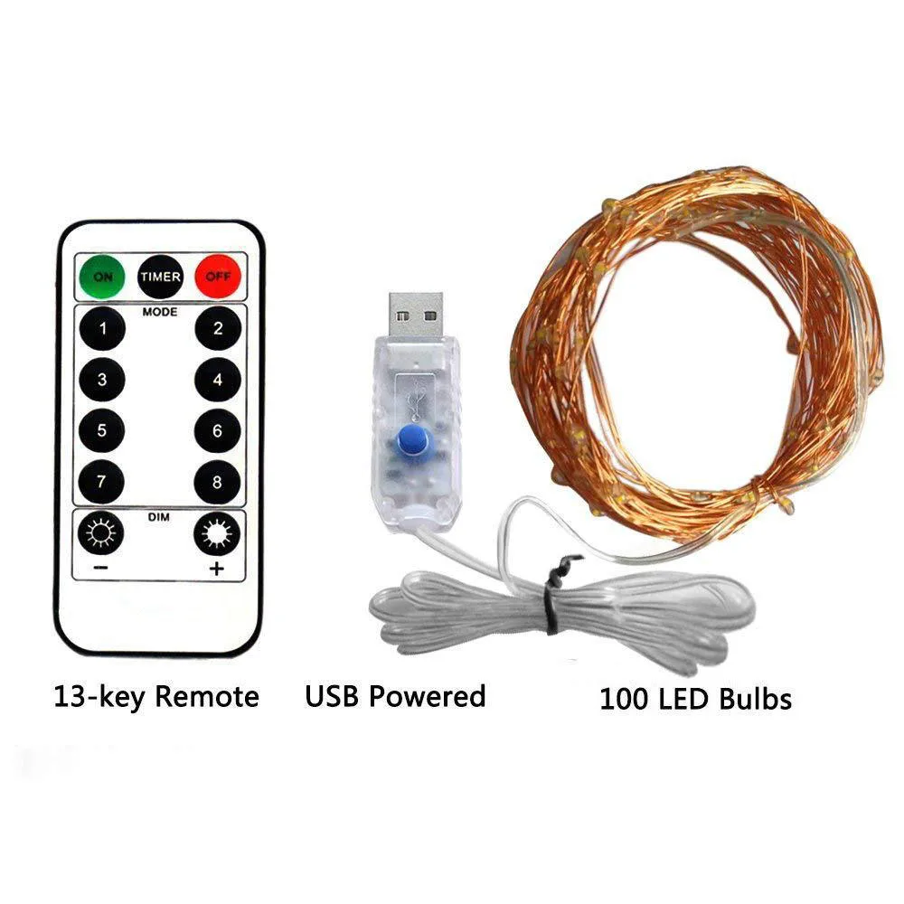 

5M 10M USB Fairy String Lights Micro Rice Wire Party Xmas Lamp Garland Fairy Light For Christmas Tree Wedding Party Decoration