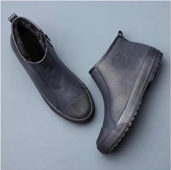 

Korean version of the trend of men's casual shoes a pedal plus velvet wild two cotton shoes winter warm shoes